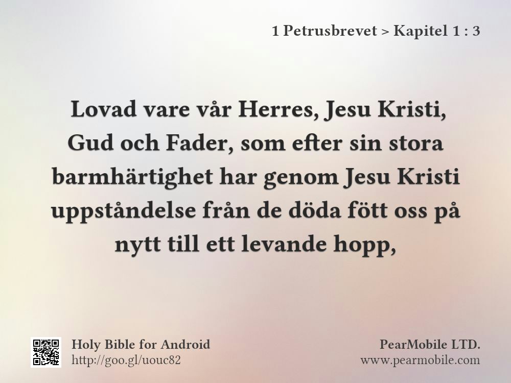 1 Petrusbrevet, Kapitel 1:3